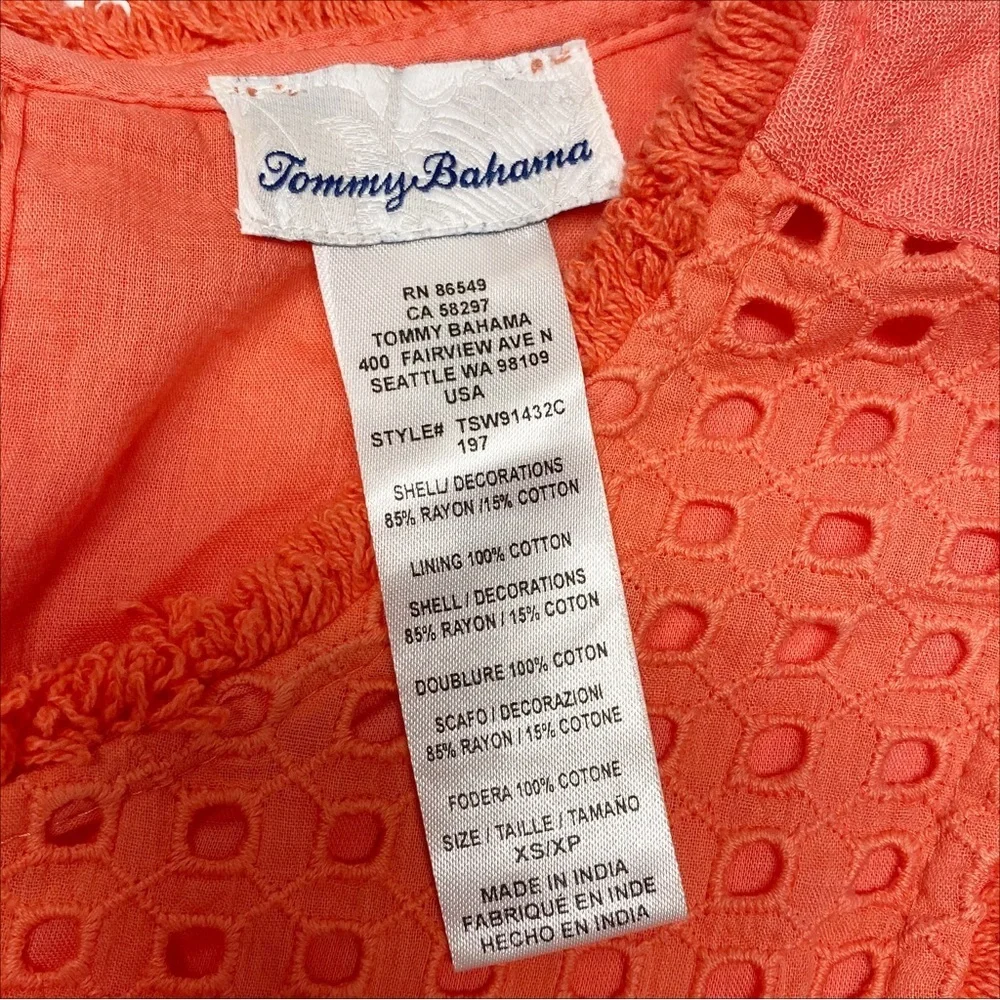 Tommy Bahama | Eyelet And Fringe Detail Dress - Vacation - Beachy - Boho - Picture 10 of 13